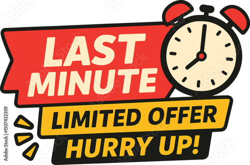 A limited time offer is available, featuring a clock and promotional materials such as buttons, logos, banners, or a red background, along with a hurry-up sale label that includes a countdown timer