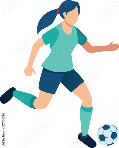 soccer player kicking ball