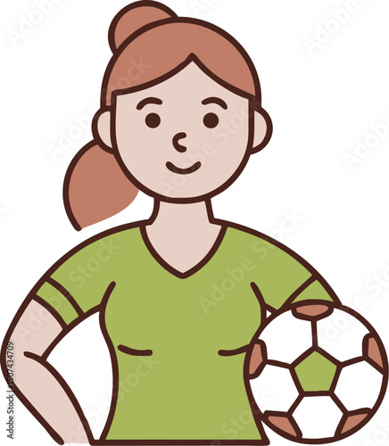 girl playing soccer