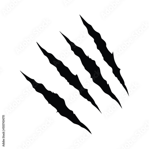 Black Claw Marks and Wild Animal Scratches, Predator Design Graphics