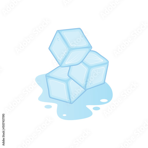 Ice Cube Icon Vector Design.