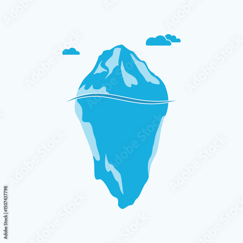 Iceberg Icon Vector Design.