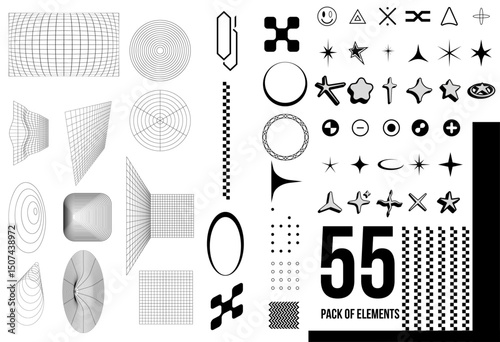 55 of shape Elements, figures, patterns.