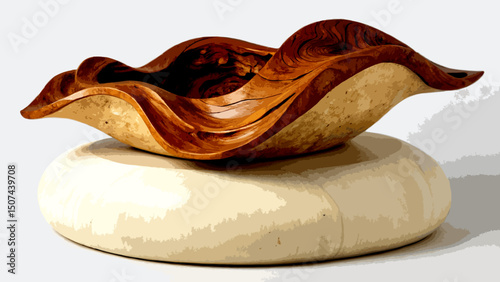 ceramic vase on white background