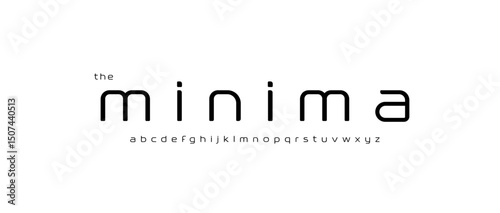 Minimal logo alphabet, futuristic sans serif letters, clean geometric font for sleek branding, modern startup identity, contemporary UI typography, modern typographic design. Vector typeset.