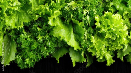 Fresh assortment of vibrant green lettuce varieties