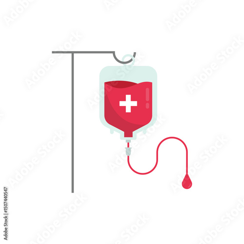 Intravenous Bag Icon Vector Design.