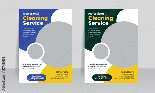 disinfecting and cleaning services flyer template