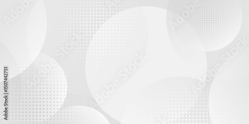 Wallpaper Mural Abstract modern white and gray circle overlapping with halftone background. for presentation,banner, web, flyer, card, poster, wallpaper,slide, magazine. Minimal style Design. Torontodigital.ca