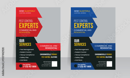 business pest control service flyer template design