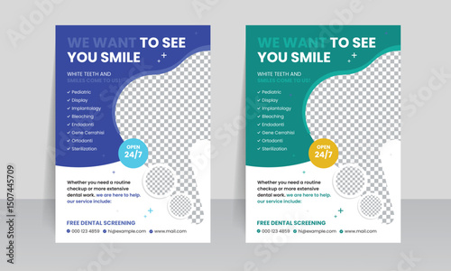 dental clinic flyer template