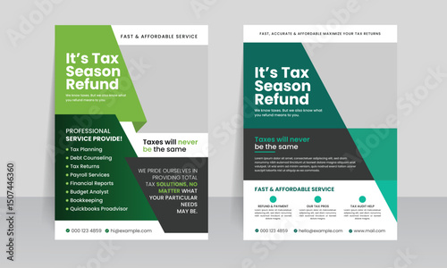 tax service flyer design template