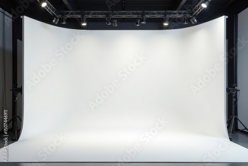 Clean, minimalist white backdrop for product display, mockup, resource
