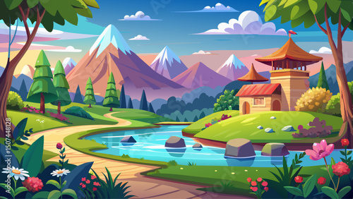Beautiful! If you want, I can help you turn that description into a vivid vector art prompt or expand it into a poetic paragraph for creative projects. Would you like me to?