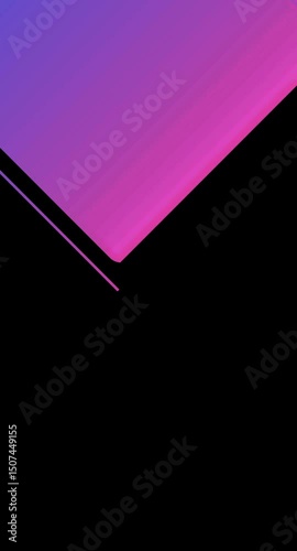 Minimal Gradient Folded UI Animation 4K Vertical Splash screen concept animation with a stylish pink-to-purple gradient fold. Great for mobile UI/UX design mockups or story backgrounds