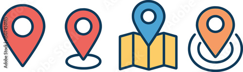 geolocation gps tag icons set, mark location, location pin icon, position symbol, vector set’ becomes ‘gps location markers and icons, geolocation symbols, vector pin set, position indicators, map