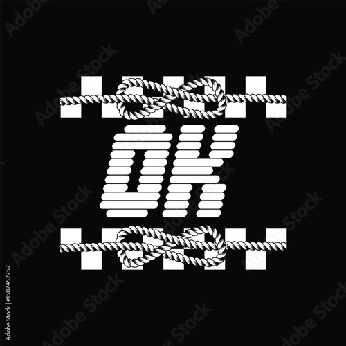 ok. Modern typographic illustration