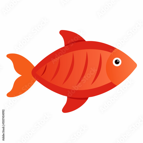 red fish isolated on white