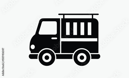 Fire Truck Silhouette Icon