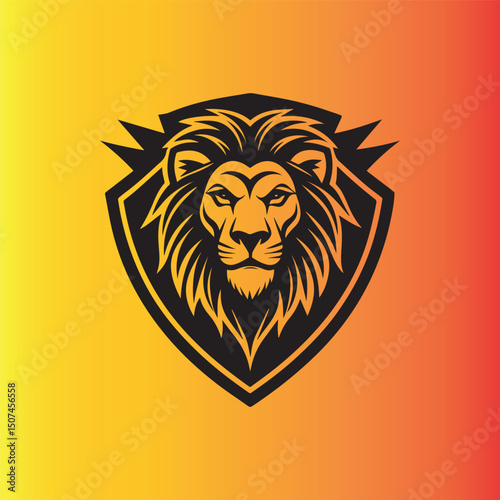 Lion roar illustration vector silhouette logo sticker