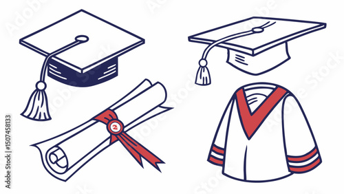 graduations-icons-set