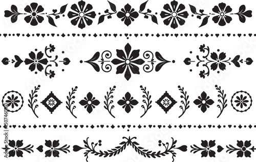 Tattoos And  Foral Elements  vector design bundle 