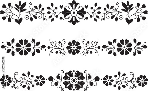 Tattoos And  Foral Elements  vector design bundle 