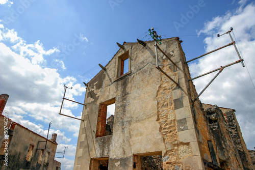 Oradour-sur-Glane, martyred village of Second World War, ruin from June 10, 1944, near Limoges, caused by a detachment of 1st battalion of Panzergrenadier regiment belonging to SS division Das Reich