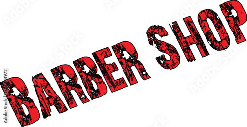 Barber shop sign showing men's hair salon services