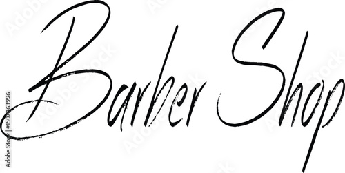 Barber shop sign promoting men's grooming services