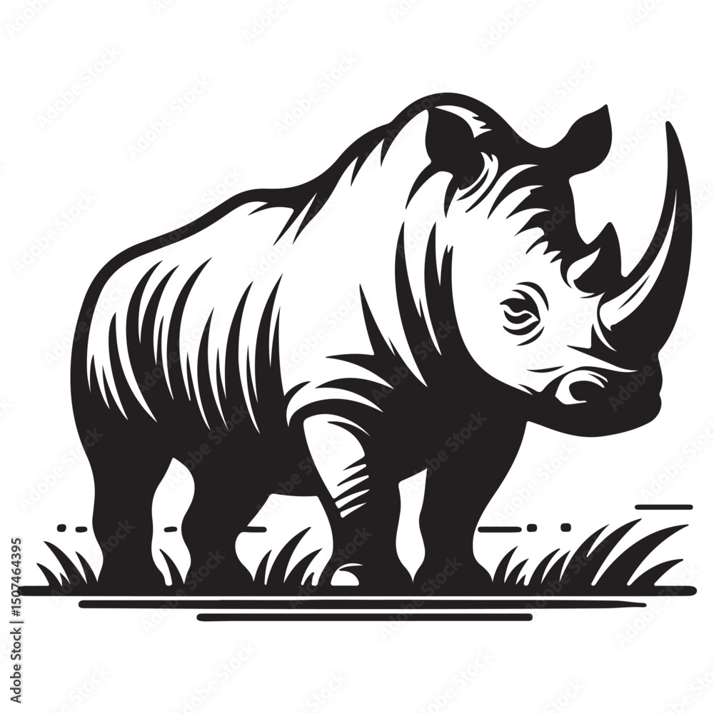 Obraz premium rhino vector illustration