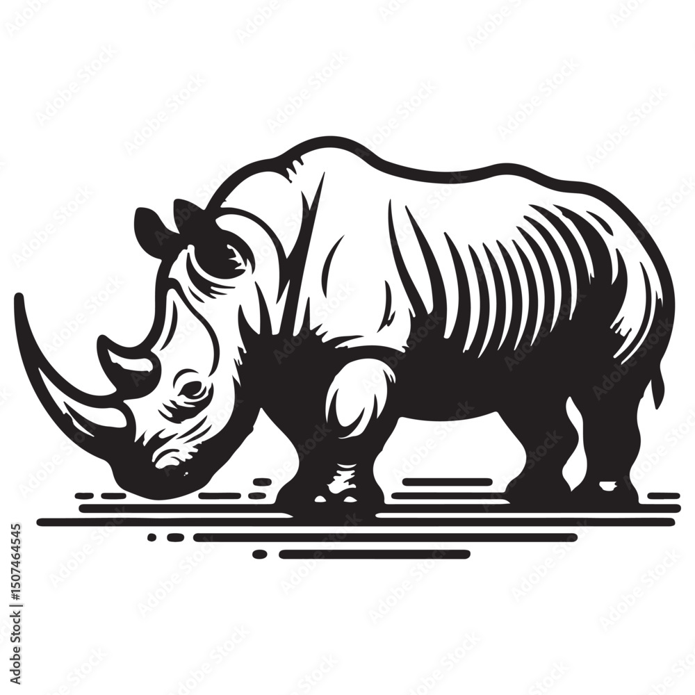 Fototapeta premium rhino vector illustration