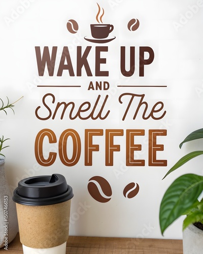 Coffee Wall Art – Inspirational Typography Print