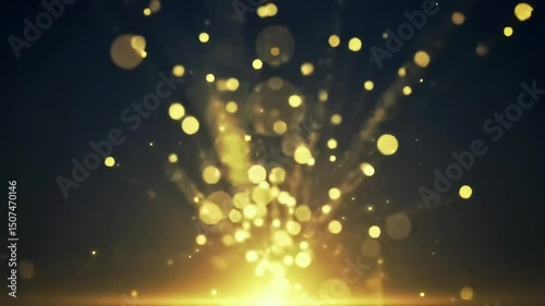 Golden Sparkle Burst Shimmering Transparent Particles Animation