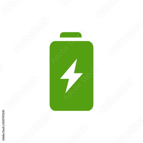This green battery icon represents a commitment to sustainable energy and ecofriendliness. It serves to promote environmental awareness and advocate for energy efficiency in our daily lives