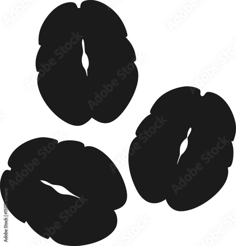 Stylized Coffee Beans on a Transparent Background Forming a Simple Silhouette Representing the Aroma and Allure of Early Morning Brews for Coffee Enthusiasts and Small Scale Independent Coffee Shops