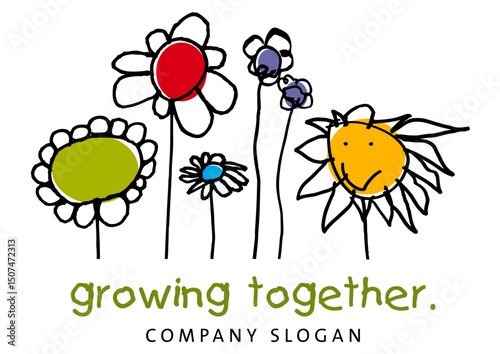 Flowers growing together