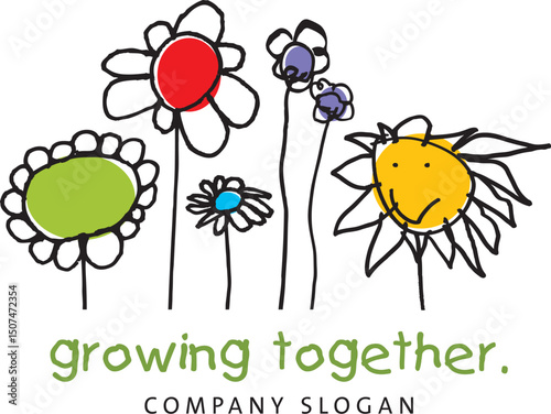 Flowers growing together