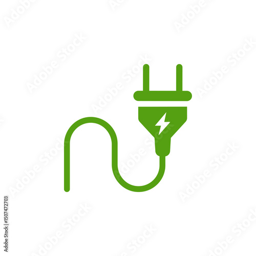 The green energy plug icon symbolizes ecofriendly practices and renewable energy, highlighting the shift towards sustainable solutions that protect the environment for future generations
