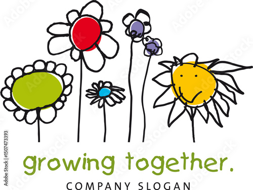 Flowers growing together