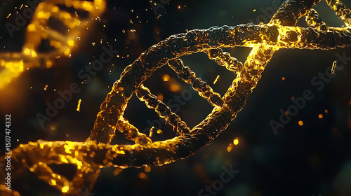explore the Intricate Structure of DNA Molecules in High-Resolution 3D Rendering – A Visual Insight into Genetics, Biology, and Molecular Science
