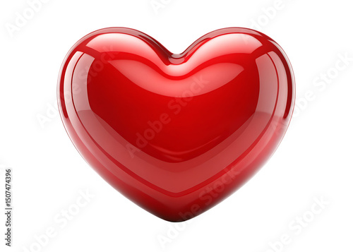 red heart on white background