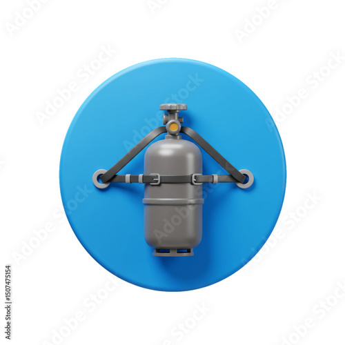Portable air tank icon, representing supplied air for safety.