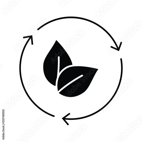 Set of waste management icon collection. Zero waste, composting, incineration, waste reduction, garbage disposal, waste sorting symbol.