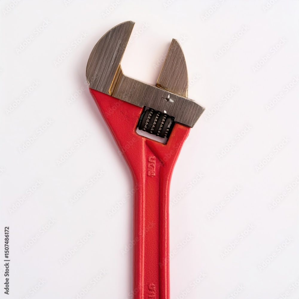 Naklejka premium Adjustable Wrench Isolated on White Background