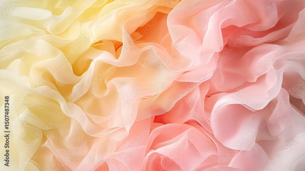 Obraz premium Delicate, flowing fabric with a soft ombre effect.