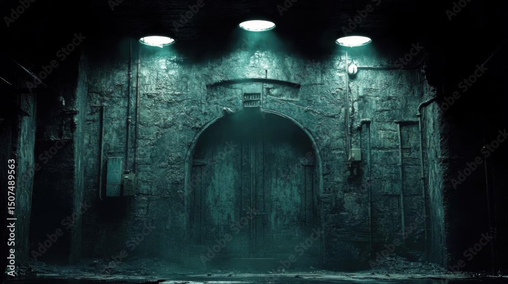 Obraz premium Dark Archway, Mystery Door