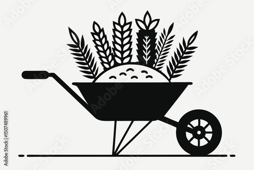 wheelbarrow farm equipment construction tools 