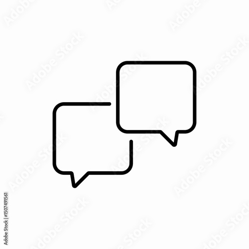 Chat message bubble icon vector sign