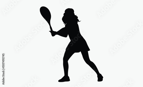 Female Tennis Player Silhouette